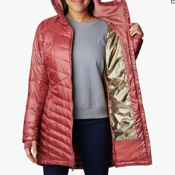 NWT *Columbia* Joy Peak Mid Hooded Parka | Beetroot Red | XS | Omni Heat Warmth - Picture 3 of 12